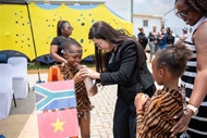 PM’s spouse visits, presents gifts to residents of Tsakane community in South Africa